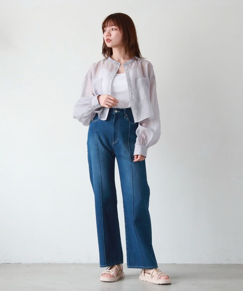 archives（アルシーヴ）の「ショートシアーシャツ（シャツ