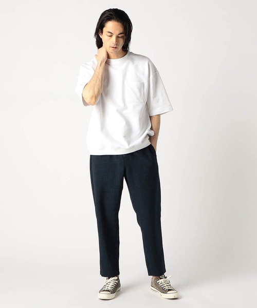 Grand PARK（グランドパーク）の「リネンライクポリエステルテーパードイージーパンツ（その他パンツ・メンズ・ライトグレー/ネイビー/カーキ/オフホワイト/チャコールグレー・MEDIUM/LARGE/X-LARGE）」の6枚目の写真