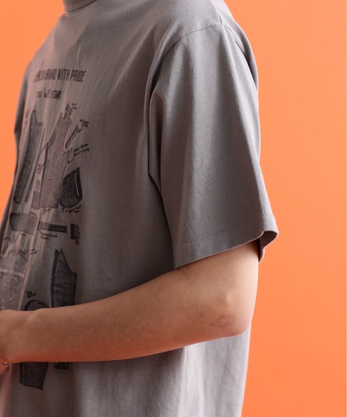 schott（ショット）の「Schott/ショット/SS T-SHIRT "ONE STAR PARTS"/半袖 Tシャツ "ワンスターパーツ"（Tシャツ/カットソー・メンズ・グレー/オフホワイト・M/L/XL/2XL）」の3枚目の写真