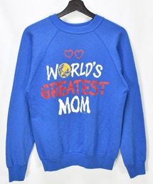 【ヴィンテージ古着】80s "WORLD'S GREATEST MOM" フロントプリント ラグランスウェット USA製