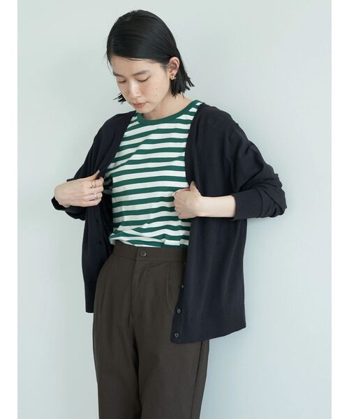 AMERICAN HOLIC(アメリカンホリック)の「UVカット Vネックニットショートカーディガン(カーディガン/ボレロ・レディース・ブラック/グリーン/アイボリー/オレンジ/ブルー・M/L)」の11枚目の写真