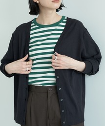 UVカット Vネックニットショートカーディガン
