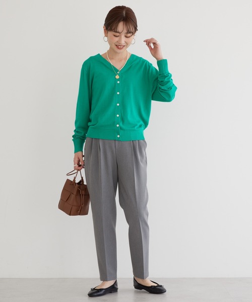 AMERICAN HOLIC(アメリカンホリック)の「UVカット Vネックニットショートカーディガン(カーディガン/ボレロ・レディース・ブラック/グリーン/アイボリー/オレンジ/ブルー・M/L)」の8枚目の写真