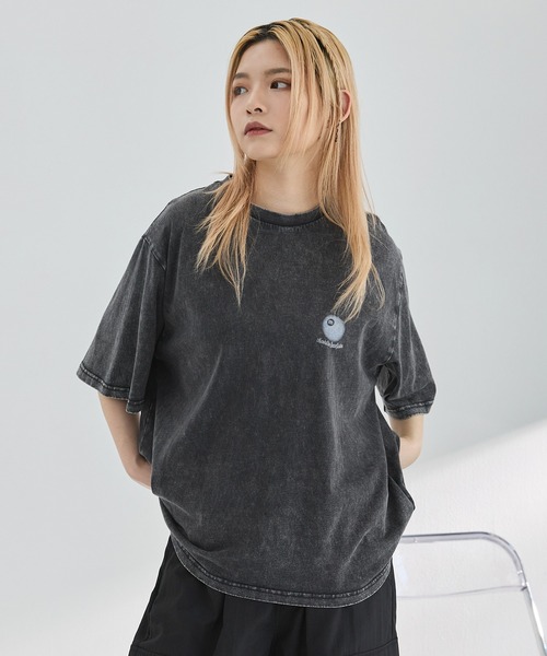 MSG（エムエスジー）の「ビッグシルエットヴィンテージライクビリヤードロゴピグメントボックスカットソー（Tシャツ/カットソー・メンズ・サックスブルー/ピンク/グリーン/アッシュグレー/ブラック/ホワイト/マスタード/ブラック系/グレー系・XL/S/L/M）」の18枚目の写真