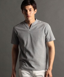 MONSIEUR NICOLE | ハニカムジャージー キーネックTシャツ(Tシャツ/カットソー)