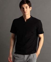 MONSIEUR NICOLE | ハニカムジャージー キーネックTシャツ(Tシャツ/カットソー)