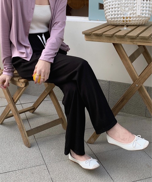 Chaco closet（チャコ クローゼット）の「イージーストレートワイドパンツ（その他パンツ・レディース・アイボリー/ブラック/ピンク/イエロー/ベージュ・FREE）」の13枚目の写真