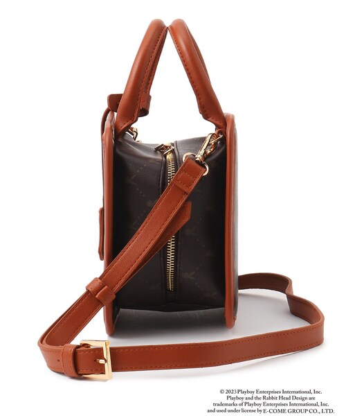 PLAYBOY（プレイボーイ）の「【PLAY BOY】モノグラムスクエアショルダーバッグ（ショルダーバッグ・キッズ・ブラック/ブラウン系・00）」の8枚目の写真