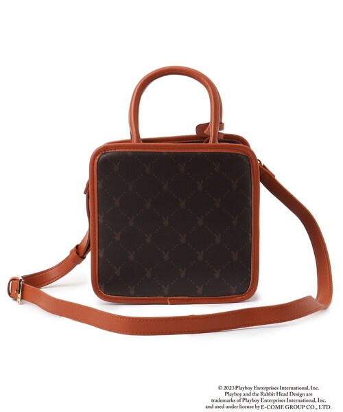 PLAYBOY（プレイボーイ）の「【PLAY BOY】モノグラムスクエアショルダーバッグ（ショルダーバッグ・キッズ・ブラック/ブラウン系・00）」の7枚目の写真