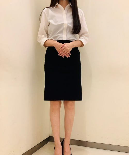 TOKYO SHIRTS(トウキョウシャツ)の「形態安定ノーアイロン レギュラー 七分袖ビジネスワイシャツ(ビジネスシャツ・レディース・ライトベージュ・S/M/L/LL/XL)」の10枚目の写真