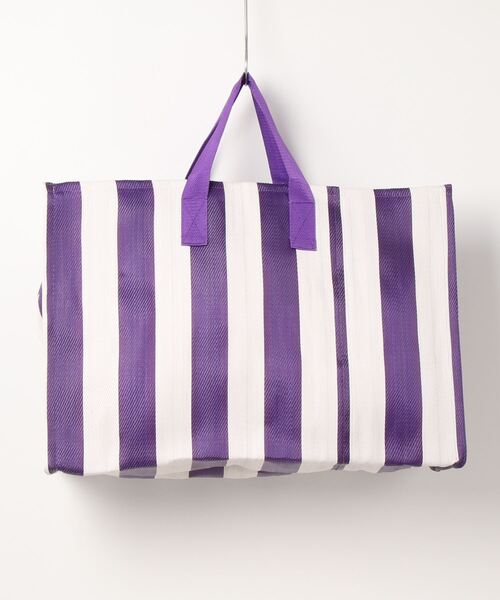 LILA&FLEUR(リラアンドフルール)の「Leisure Bag(トートバッグ・レディース・ホワイト×パープル/グレー×ピンク/グリーン系2・ONE SIZE)」の4枚目の写真