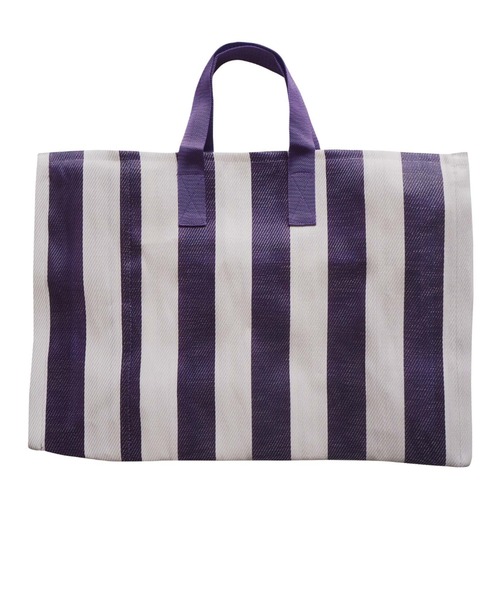 LILA&FLEUR(リラアンドフルール)の「Leisure Bag(トートバッグ・レディース・ホワイト×パープル/グレー×ピンク/グリーン系2・ONE SIZE)」の2枚目の写真