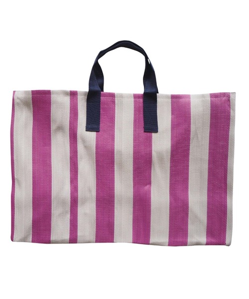 LILA&FLEUR(リラアンドフルール)の「Leisure Bag(トートバッグ・レディース・ホワイト×パープル/グレー×ピンク/グリーン系2・ONE SIZE)」の1枚目の写真