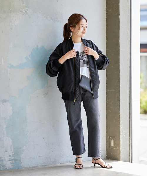 JOURNAL STANDARD（ジャーナルスタンダード）の「《追加5》リバーシブルMA-1（MA-1・レディース・ブラック/ブラウン/オリーブ・FREE）」の8枚目の写真