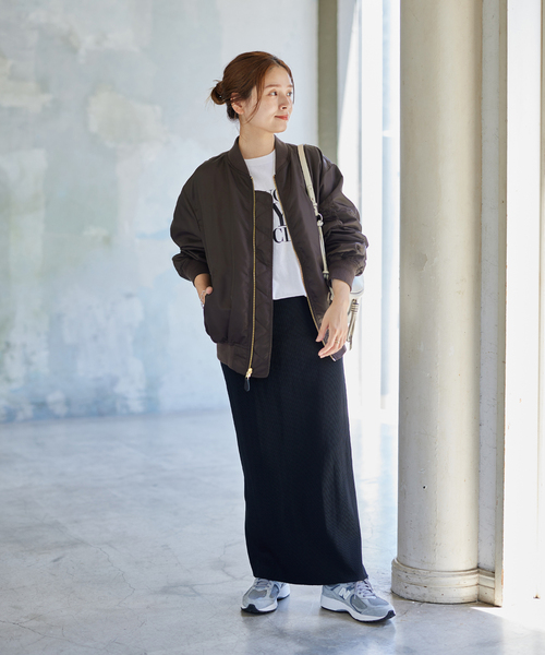 JOURNAL STANDARD（ジャーナルスタンダード）の「《追加5》リバーシブルMA-1（MA-1・レディース・ブラック/ブラウン/オリーブ・FREE）」の12枚目の写真