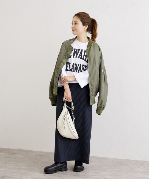 JOURNAL STANDARD（ジャーナルスタンダード）の「《追加5》リバーシブルMA-1（MA-1・レディース・ブラック/ブラウン/オリーブ・FREE）」の14枚目の写真