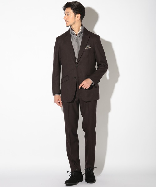 UNION STATION（ユニオンステーション）の「シャークスキンセンタープレススラックス（スラックス・メンズ・ブラウン/チャコールグレー・L/S/M/LL）」の17枚目の写真