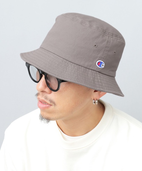 Champion(チャンピオン)の「スタンダード ツイル バケットハット(ハット・メンズ・ブラック/カーキ/オフホワイト/グレー/ネイビー/ベージュ・FREE)」の4枚目の写真