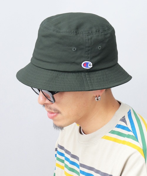 Champion(チャンピオン)の「スタンダード ツイル バケットハット(ハット・メンズ・ブラック/カーキ/オフホワイト/グレー/ネイビー/ベージュ・FREE)」の6枚目の写真