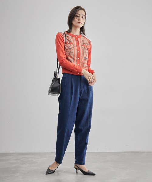 ROPE'（ロペ）の「テーパードデニムパンツ（デニムパンツ・レディース・ネイビー・38/36）」の2枚目の写真