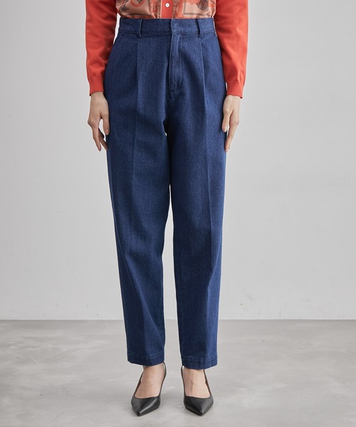 ROPE'（ロペ）の「テーパードデニムパンツ（デニムパンツ・レディース・ネイビー・38/36）」の4枚目の写真