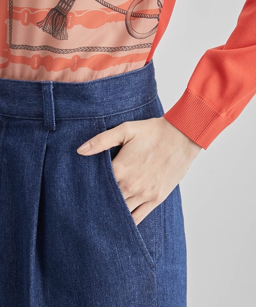 ROPE'（ロペ）の「テーパードデニムパンツ（デニムパンツ・レディース・ネイビー・38/36）」の9枚目の写真