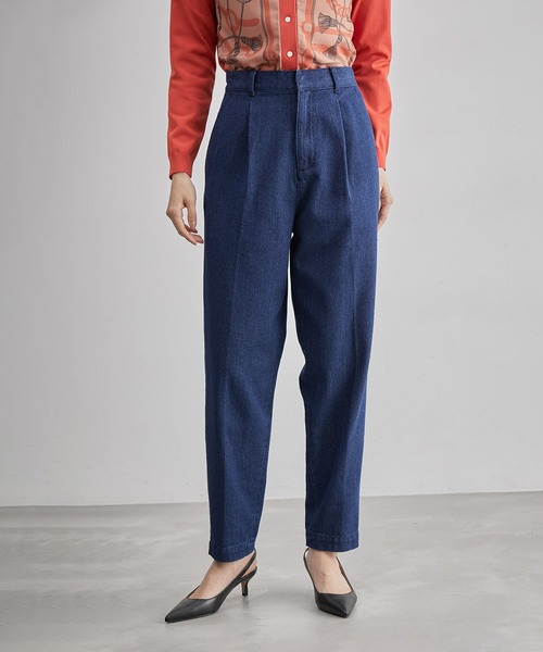 ROPE'（ロペ）の「テーパードデニムパンツ（デニムパンツ・レディース・ネイビー・38/36）」の14枚目の写真