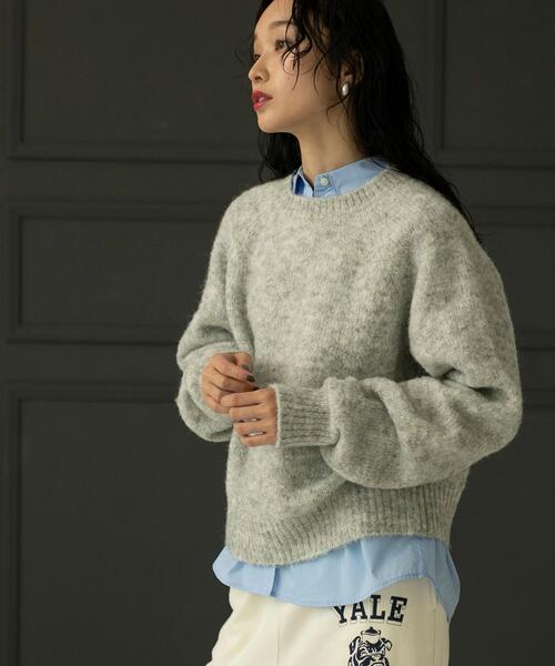 coen（コーエン）の「リングヤーンニットプルオーバー（ニット/セーター・レディース・ライトグレー/コバルトブルー/シャーベット・M/L）」の7枚目の写真