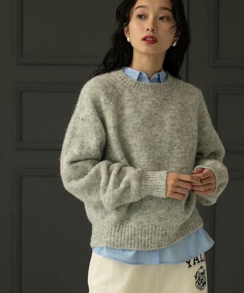 coen（コーエン）の「リングヤーンニットプルオーバー（ニット/セーター・レディース・ライトグレー/コバルトブルー/シャーベット・M/L）」の8枚目の写真