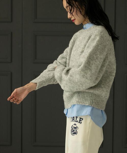 coen（コーエン）の「リングヤーンニットプルオーバー（ニット/セーター・レディース・ライトグレー/コバルトブルー/シャーベット・M/L）」の10枚目の写真