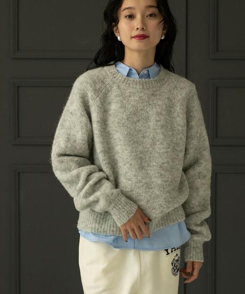 coen（コーエン）の「リングヤーンニットプルオーバー（ニット/セーター・レディース・ライトグレー/コバルトブルー/シャーベット・M/L）」の11枚目の写真