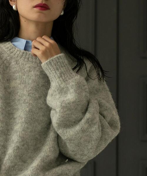 coen（コーエン）の「リングヤーンニットプルオーバー（ニット/セーター・レディース・ライトグレー/コバルトブルー/シャーベット・M/L）」の14枚目の写真
