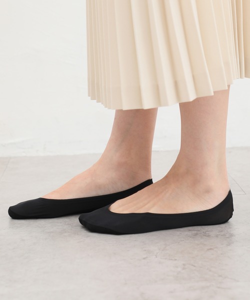 Honeys(ハニーズ)の「ナイロン浅カバーソックス(ソックス/靴下・レディース・ベージュ/ブラック・M/L)」の4枚目の写真