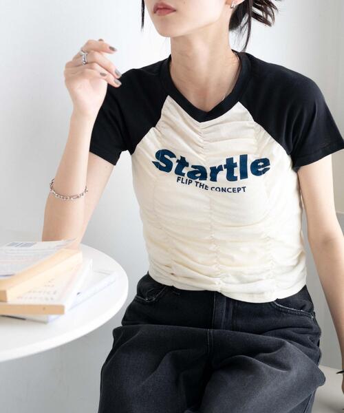 WEGO（ウィゴー）の「WEGO/シャーリングラグランT（Tシャツ/カットソー・レディース・ブラック/ワイン・FREE）」の2枚目の写真