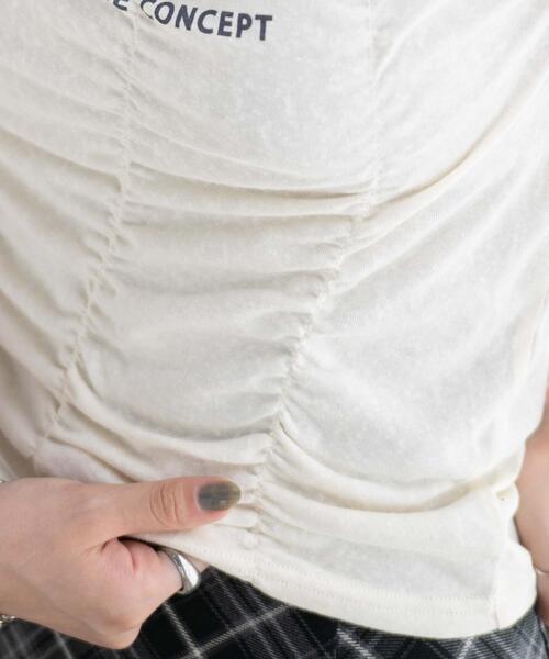 WEGO（ウィゴー）の「WEGO/シャーリングラグランT（Tシャツ/カットソー・レディース・ブラック/ワイン・FREE）」の6枚目の写真