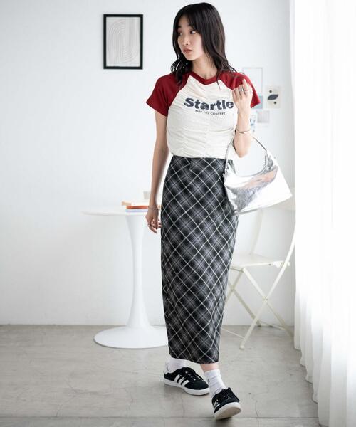 WEGO（ウィゴー）の「WEGO/シャーリングラグランT（Tシャツ/カットソー・レディース・ブラック/ワイン・FREE）」の16枚目の写真