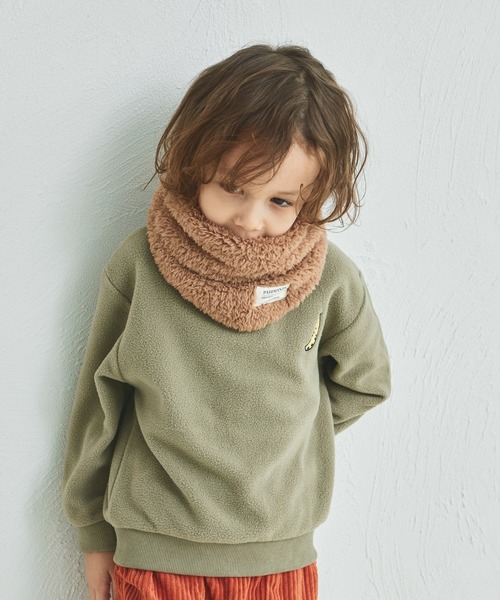 pairmanon（ペアマノン）の「ボア ネックウォーマー（ネックウォーマー/スヌード・キッズ・ブルー/ブラウン/ピンク/アイボリー/ベージュ/ブラック・FREE）」の11枚目の写真