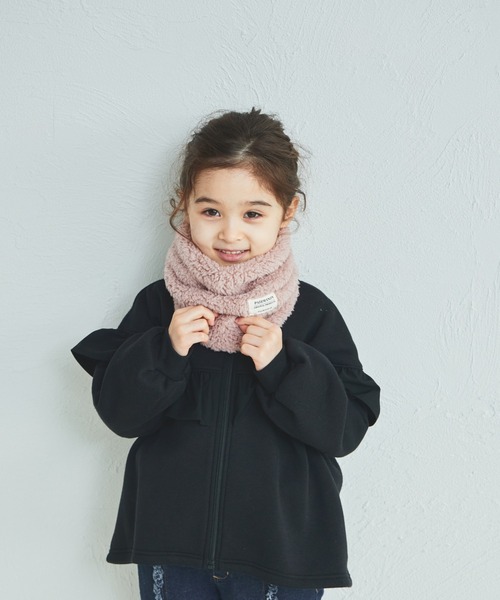 pairmanon（ペアマノン）の「ボア ネックウォーマー（ネックウォーマー/スヌード・キッズ・ブルー/ブラウン/ピンク/アイボリー/ベージュ/ブラック・FREE）」の16枚目の写真