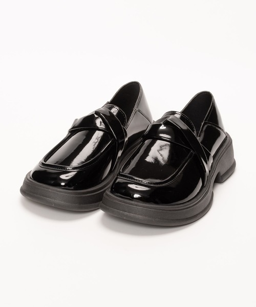 SVEC(シュベック)の「ライトチャンキーソール ツイストデザイン ローファー(ローファー・レディース・ブラック系その他/グリーン/ブラック・35/39/38/37/36/40)」の18枚目の写真