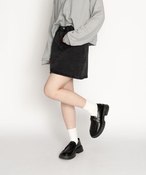 SVEC(シュベック)の「ライトチャンキーソール ツイストデザイン ローファー(ローファー・レディース・ブラック系その他/グリーン/ブラック・35/39/38/37/36/40)」の16枚目の写真