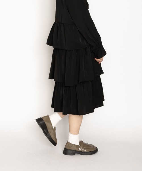 SVEC(シュベック)の「ライトチャンキーソール ツイストデザイン ローファー(ローファー・レディース・ブラック系その他/グリーン/ブラック・35/39/38/37/36/40)」の11枚目の写真