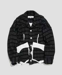【sulvam / サルバム】HOUNDSTOOTH OVER BLOUSON/ハンドトゥースオーバーブルゾン