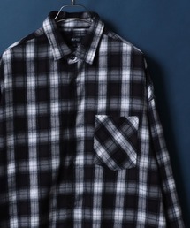 ANPAS | ANPAS Smooth Stretch Oversized Ombre Check Shirt/ANPAS 別注 スムース ストレッチ オーバーサイズ オンブレチェックシャツ(シャツ/ブラウス)