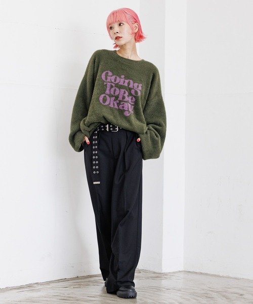 PAGEBOYLIM ページボーイ GTOシャギーニット 長袖ニットセーター【4594-004】 PAGEBOYLIM ページボーイ GTOシャギーニット 長袖ニットセーター