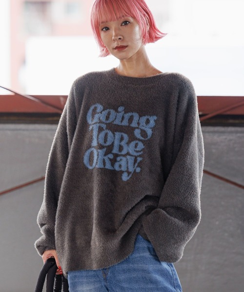PAGEBOYLIM ページボーイ GTOシャギーニット 長袖ニットセーター【4594-004】 PAGEBOYLIM ページボーイ GTOシャギーニット 長袖ニットセーター