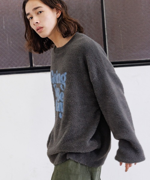PAGEBOYLIM ページボーイ GTOシャギーニット 長袖ニットセーター【4594-004】 PAGEBOYLIM ページボーイ GTOシャギーニット 長袖ニットセーター