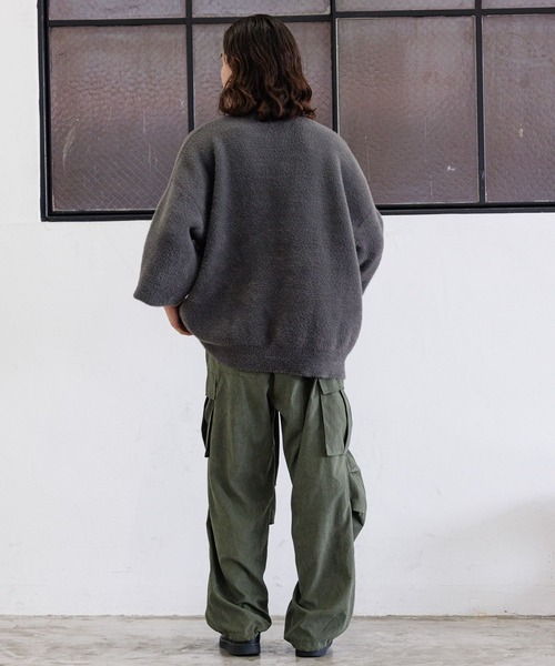 PBLIM（ページボーイリム）の「PBLIM/GTOシャギーニット（ニット/セーター・レディース・カーキ/グレー/ネイビー・FREE）」の14枚目の写真