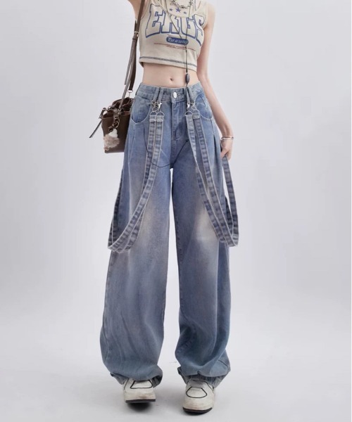 ⭐︎つーたむ⭐︎倖田來未OVERLAP EMBOSSロングデニム 倖田來未コラボ】OVERLAP EMBOSSロングデニムスカートライク