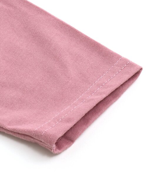 apres les cours（アプレレクール）の「ロゴ・ハート・花柄ペプラムチュニック（Tシャツ/カットソー・キッズ・ネイビー/アイボリー/ピンク/チャコール/ブルー/ベージュ/グリーン・100/110/120/90/140/80/130）」の19枚目の写真