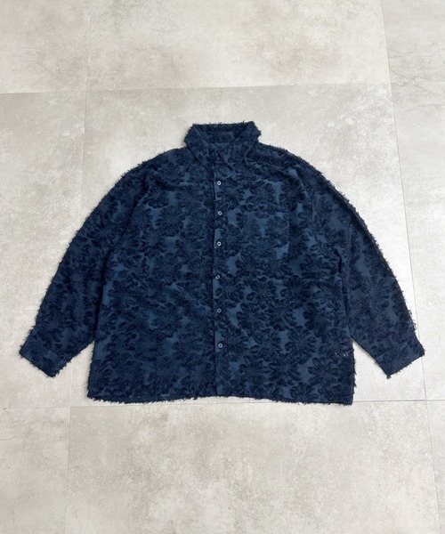 ONCILY（オンシェリー）の「JACQUARD FRINGE SHEER SHIRT / フリンジ